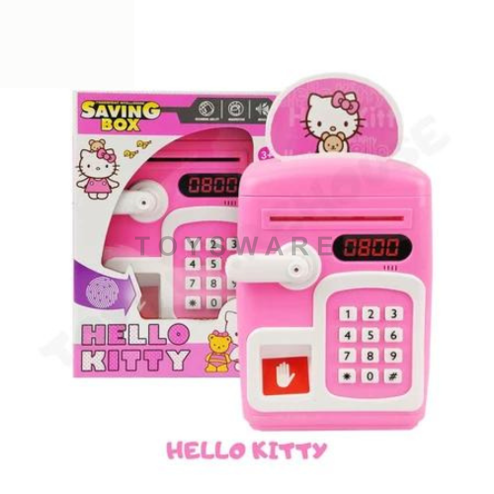 Kids Mini ATM Children Saving Box Fingerprint Lock Birthday Gift
