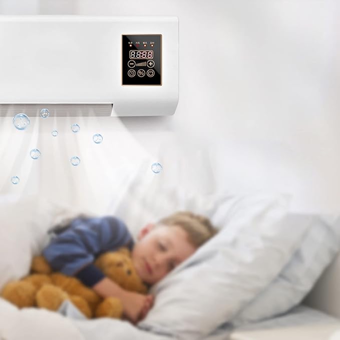 Mini Split Air Conditioner and Heater with Remote Control Wall Mounted Air Conditioner AC Unit Mini Cooling and Heating Air Conditioner with Remote Control for Bedroom Living