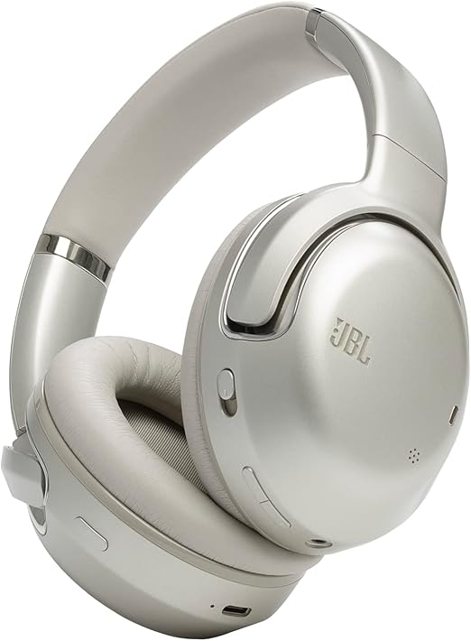 JBL Tour One M2 Wireless Over-Ear Noise Cancelling Headphones, ANC + Smart Ambient, 4-Mic, Legendary Pro Sound, Immersive Spatial Sound, Personi-Fi 2.0, Bluetooth 5.3 - Champagne, JBLTOURONEM2CPG