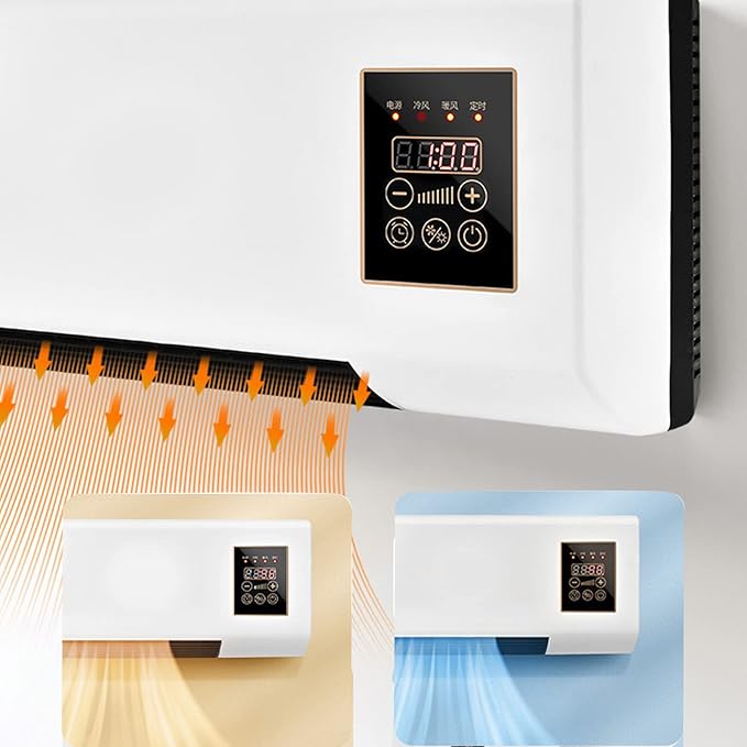 Mini Split Air Conditioner and Heater with Remote Control Wall Mounted Air Conditioner AC Unit Mini Cooling and Heating Air Conditioner with Remote Control for Bedroom Living