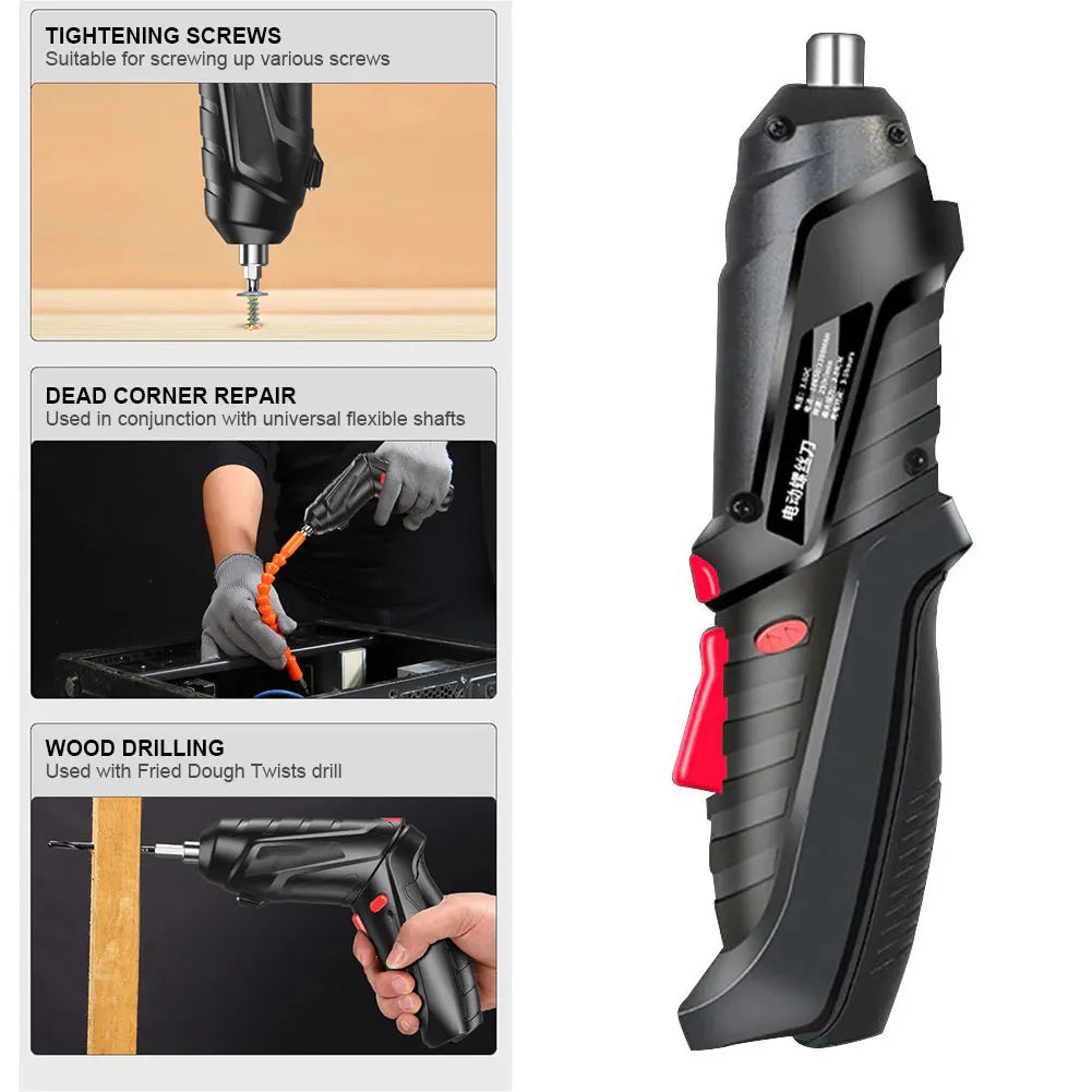 Portable Cordless USB Charging Mini Electric Screwdriver Automatic Screwdriver Hand Drill Wrench Electric Tools
