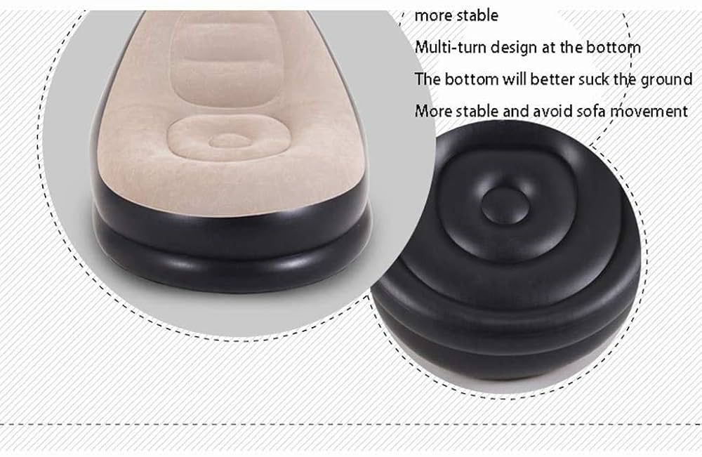 Inflatable Sofa - Inflatable Lounge Chairs 98 * 116 * 83cm|Air Couch Footrest 31 * 62cm, Lazy Necessity Furniture|Gaming|Reading & Movie Watching Lounger|Outdoor Travel Camping Picnic