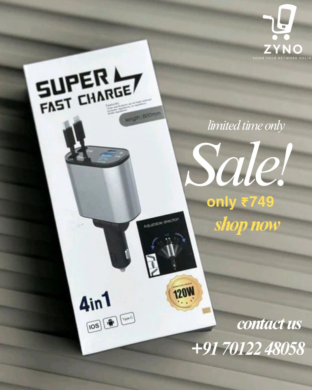Metal Car Charger 100W Super Fast Charging Car Cigarette Lighter USB And TYPE-C Adapter