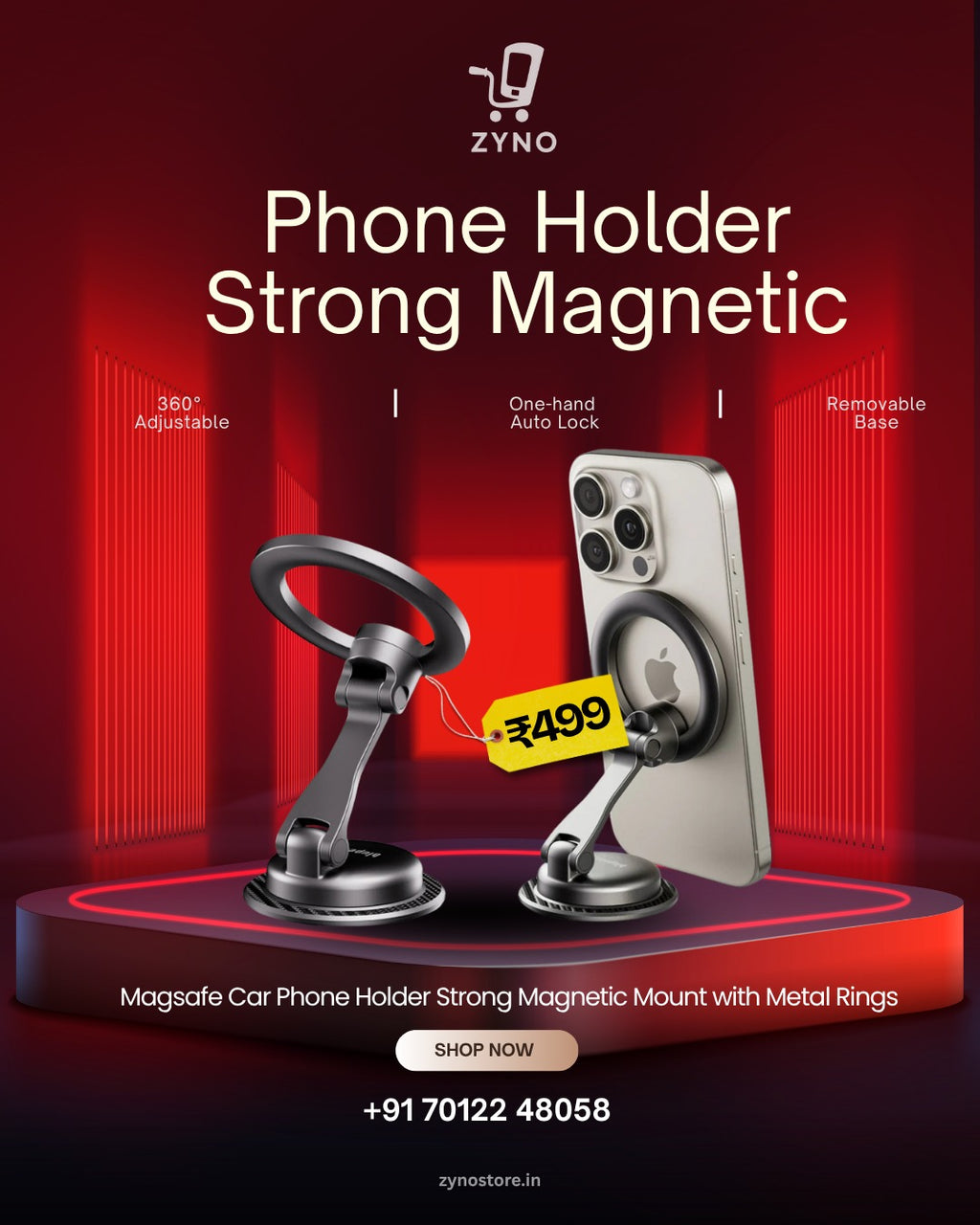 Vacuum Suction Magnetic Phone Holder X93