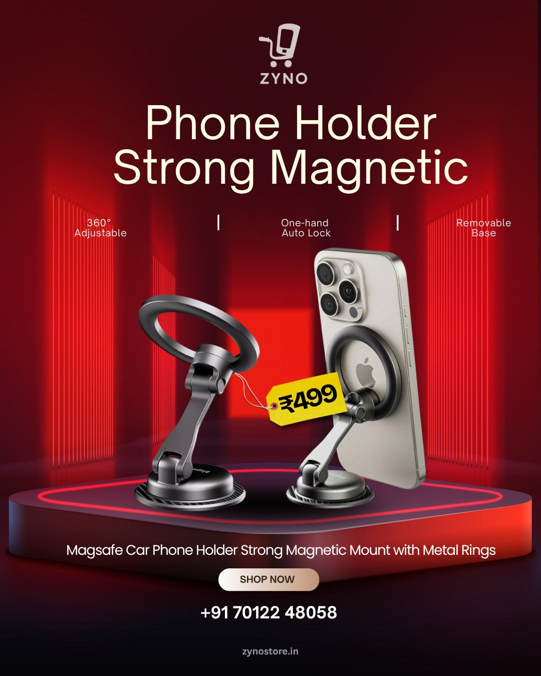 Vacuum Suction Magnetic Phone Holder X93